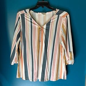 Rose gold! Pretty stripes size XL